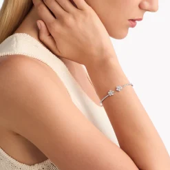 Graff Wild Flower Open Pavé Diamond Bangle^ White Gold|Wild Flower
