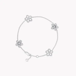 Graff Wild Flower Pavé Diamond Bracelet^ White Gold|Wild Flower