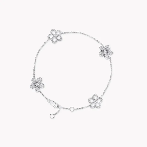 Graff Wild Flower Pavé Diamond Bracelet^ White Gold|Wild Flower