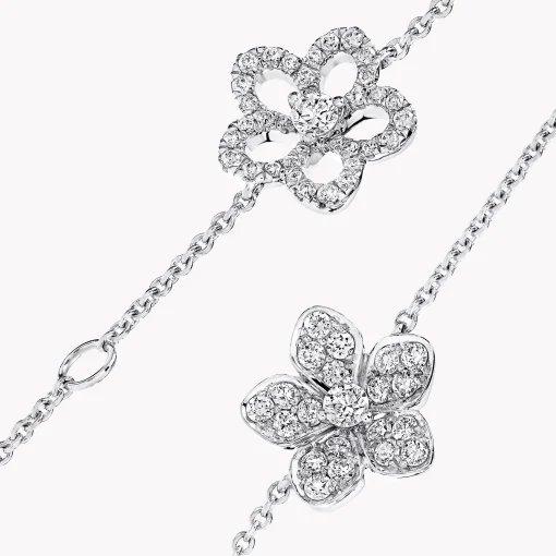 Graff Wild Flower Pavé Diamond Bracelet^ White Gold|Wild Flower