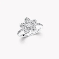 Graff Wild Flower Pavé Diamond Ring^ White Gold|Wild Flower