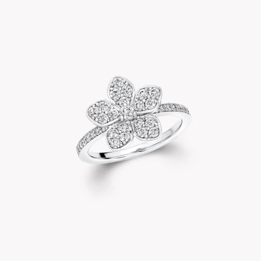 Graff Wild Flower Pavé Diamond Ring^ White Gold|Wild Flower