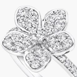 Graff Wild Flower Pavé Diamond Ring^ White Gold|Wild Flower