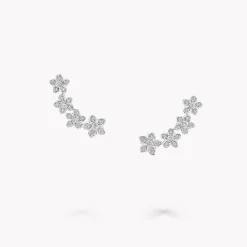 Graff Wild Flower Petite Pavé Diamond Ear Climbers^ Wild Flower|Earrings