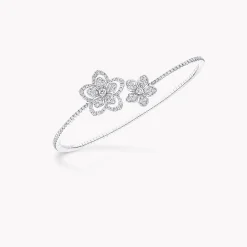 Graff Wild Flower Twist Diamond Bangle^ White Diamond|Wild Flower