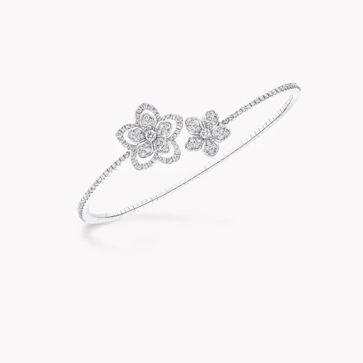 Graff Wild Flower Twist Diamond Bangle^ White Diamond|Wild Flower