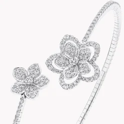 Graff Wild Flower Twist Diamond Bangle^ White Diamond|Wild Flower