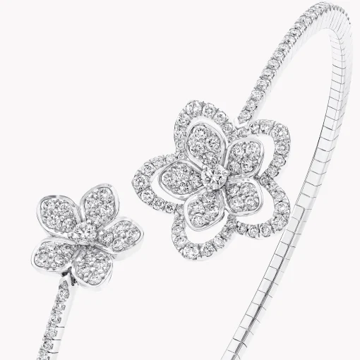Graff Wild Flower Twist Diamond Bangle^ White Diamond|Wild Flower