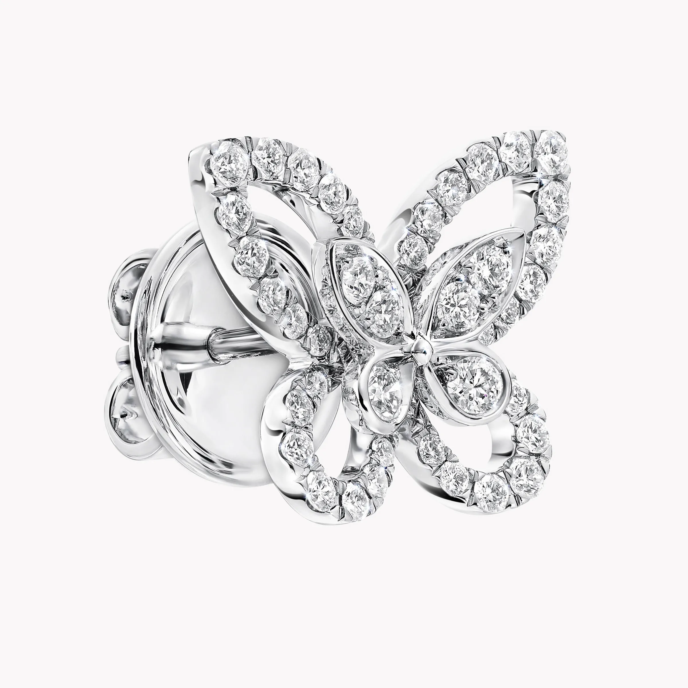 Graff Butterfly Silhouette Diamond Mini Stud Earrings^ White Gold|Butterfly