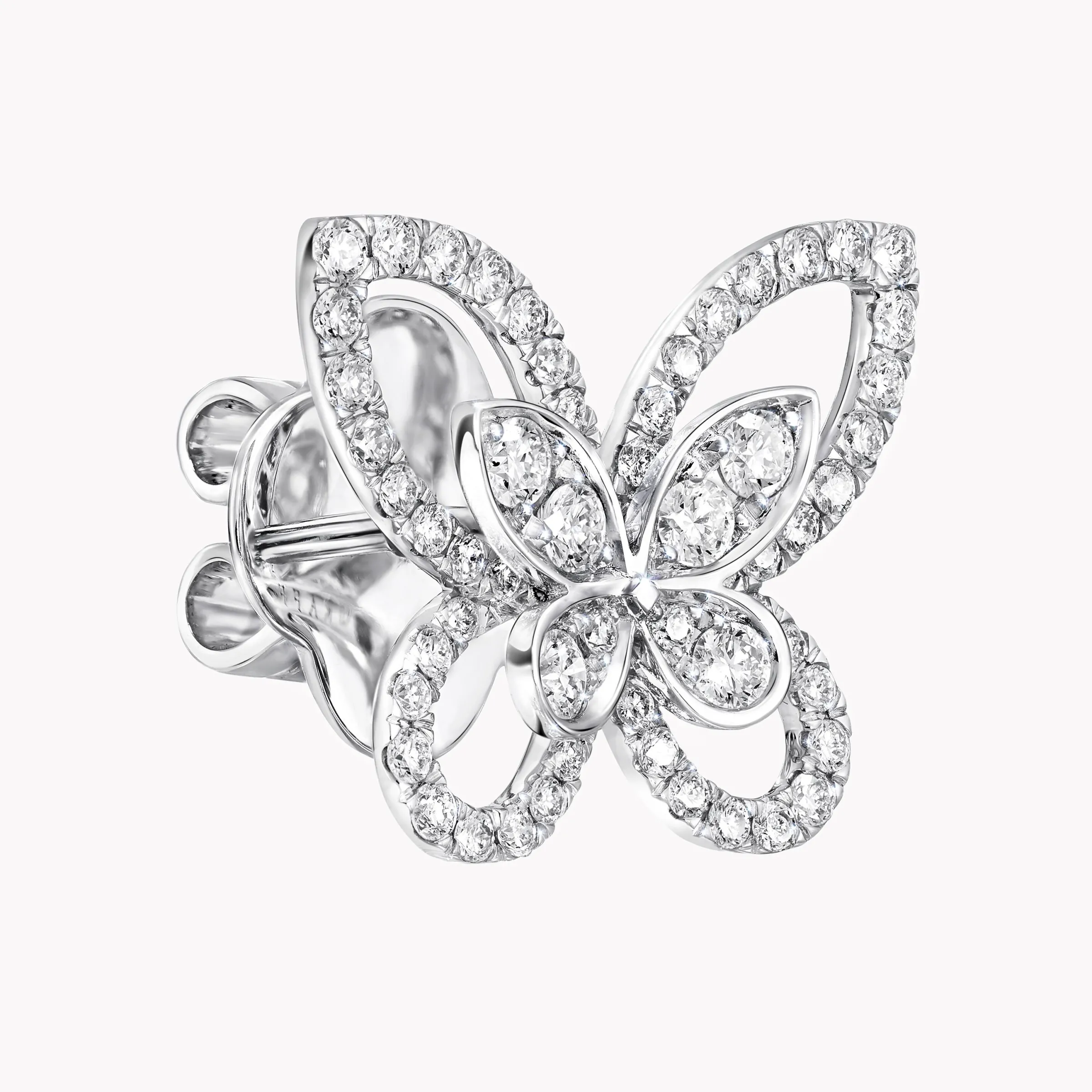 Graff Butterfly Silhouette Diamond Stud Earrings^ White Gold|Butterfly
