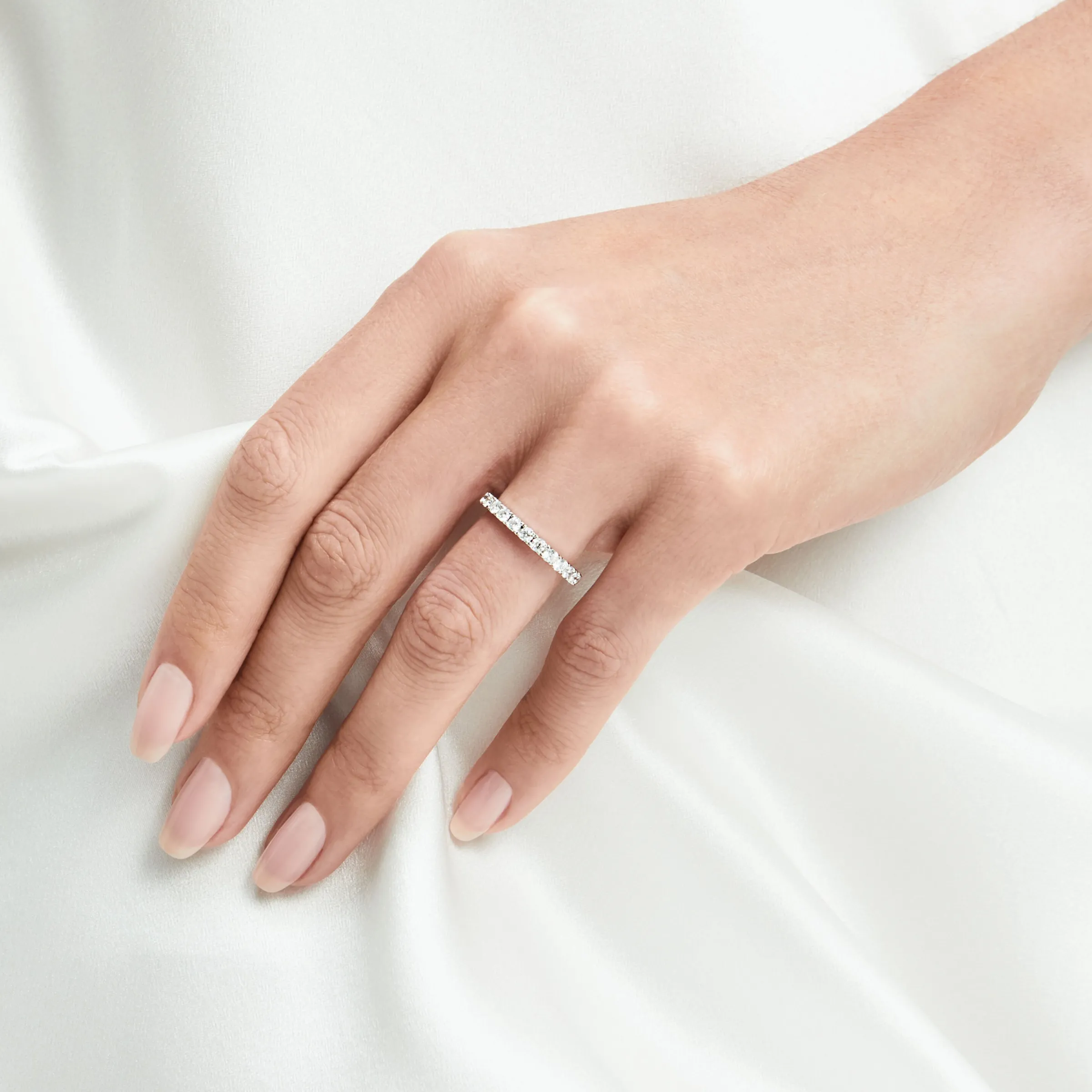 Graff Castle Set Round Diamond Wedding Band^ Eternity Rings|For Her