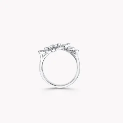 Graff Double Butterfly Silhouette Diamond Ring^ White Gold|Butterfly