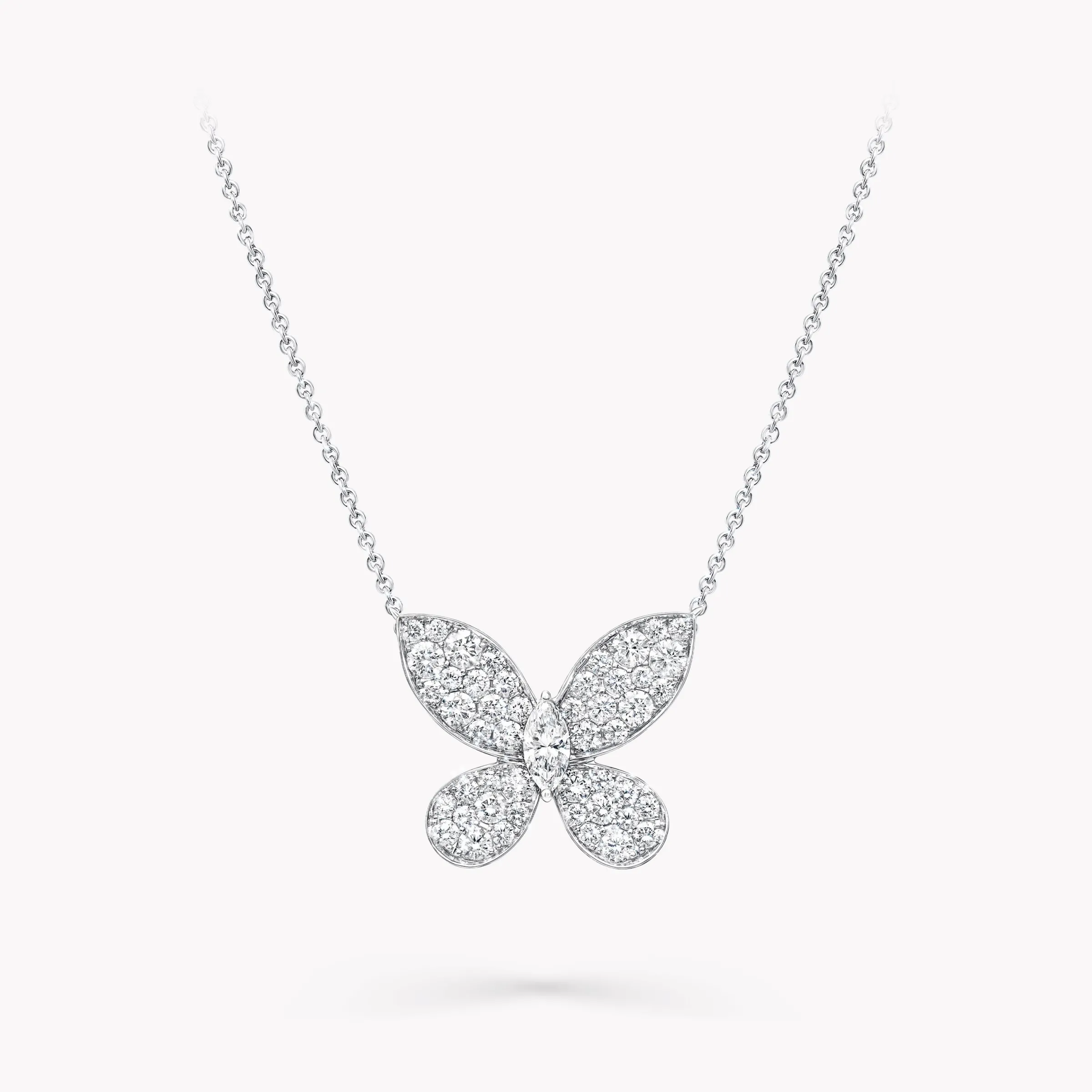 Graff Pavé Butterfly Diamond Pendant^ White Gold|Butterfly