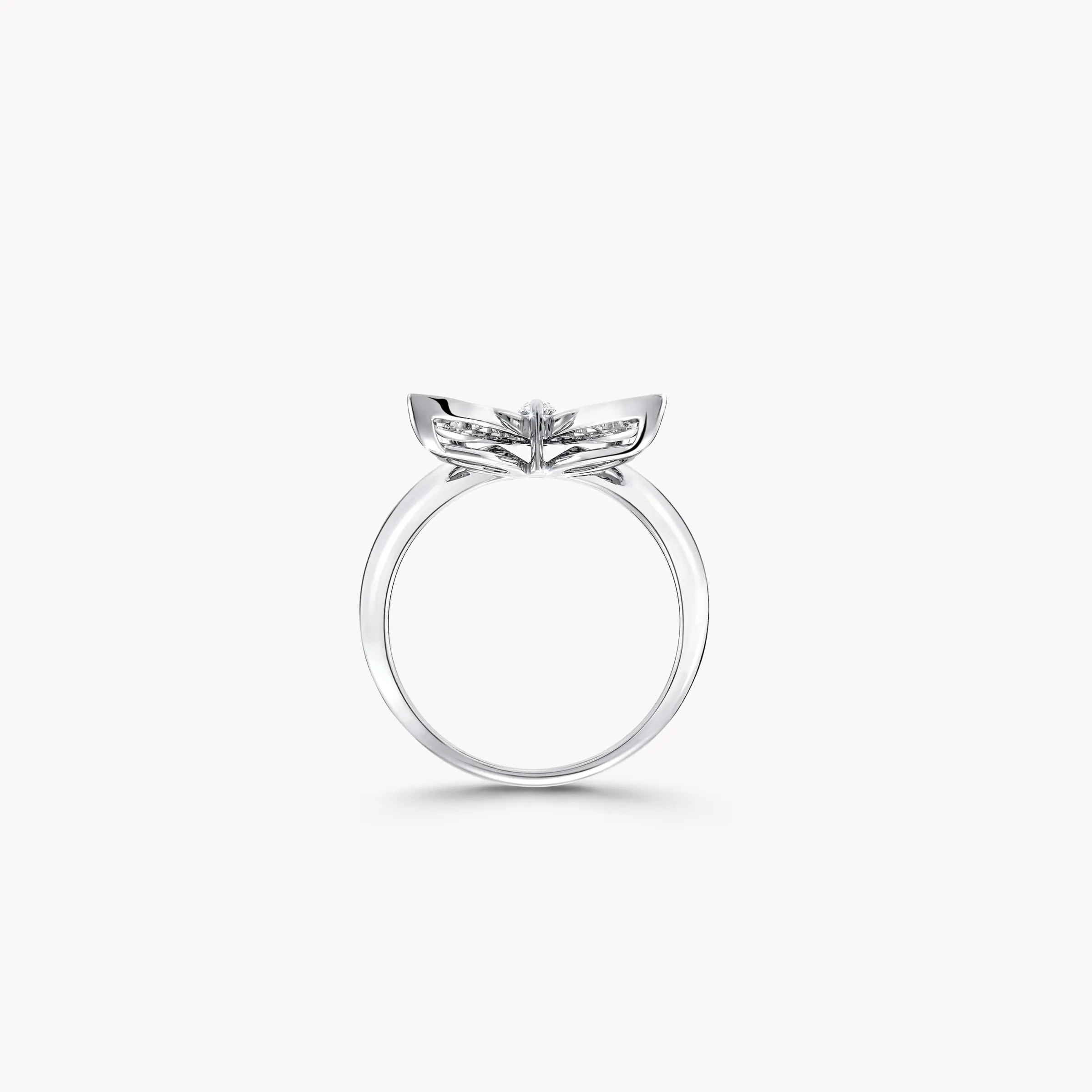 Graff Pavé Butterfly Diamond Ring^ White Gold|White Diamond