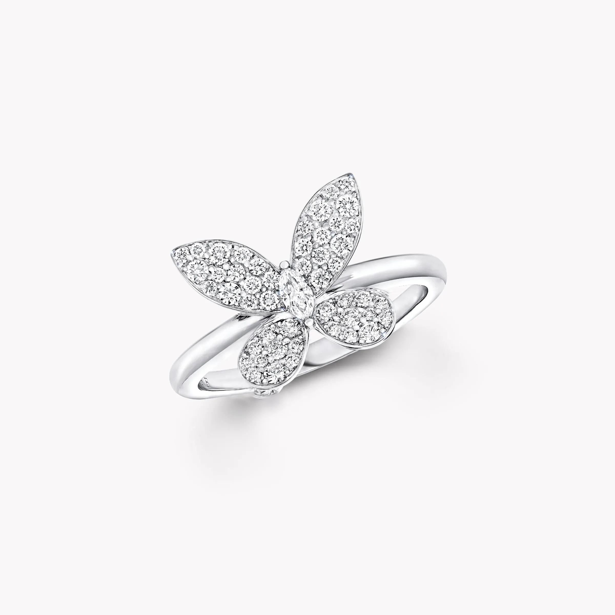 Graff Pavé Butterfly Diamond Small Ring^ White Gold|Butterfly