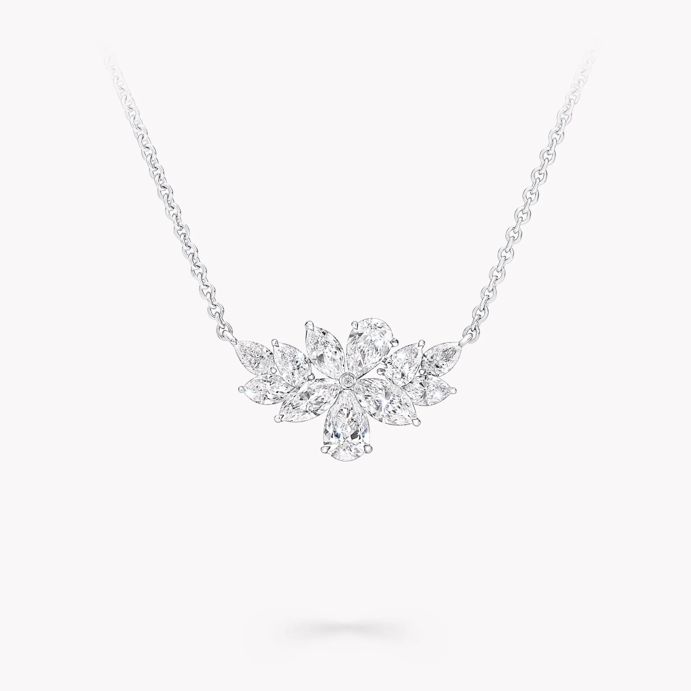 Graff Pear Shape and Marquise Cut Diamond Pendant^ White Diamond|Classic Graff