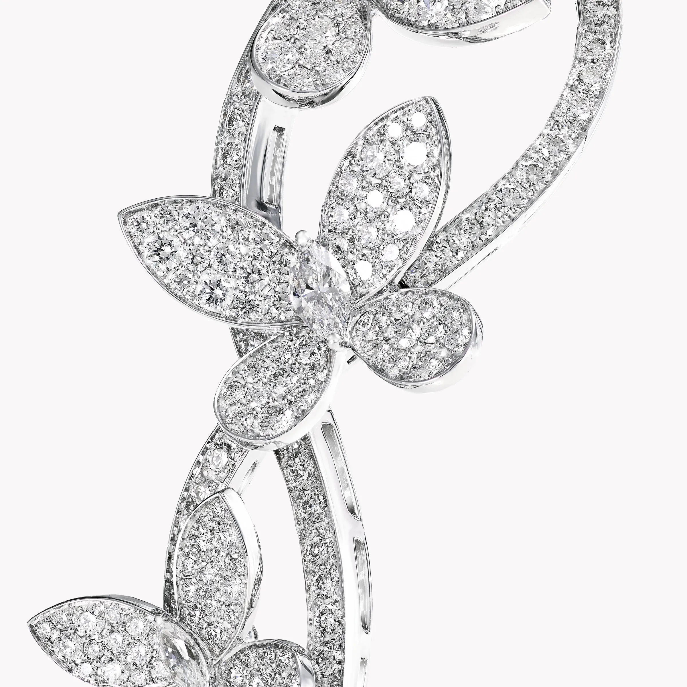 Graff Round and Marquise Diamond Pavé Butterfly Necklace^ White Diamond|Butterfly