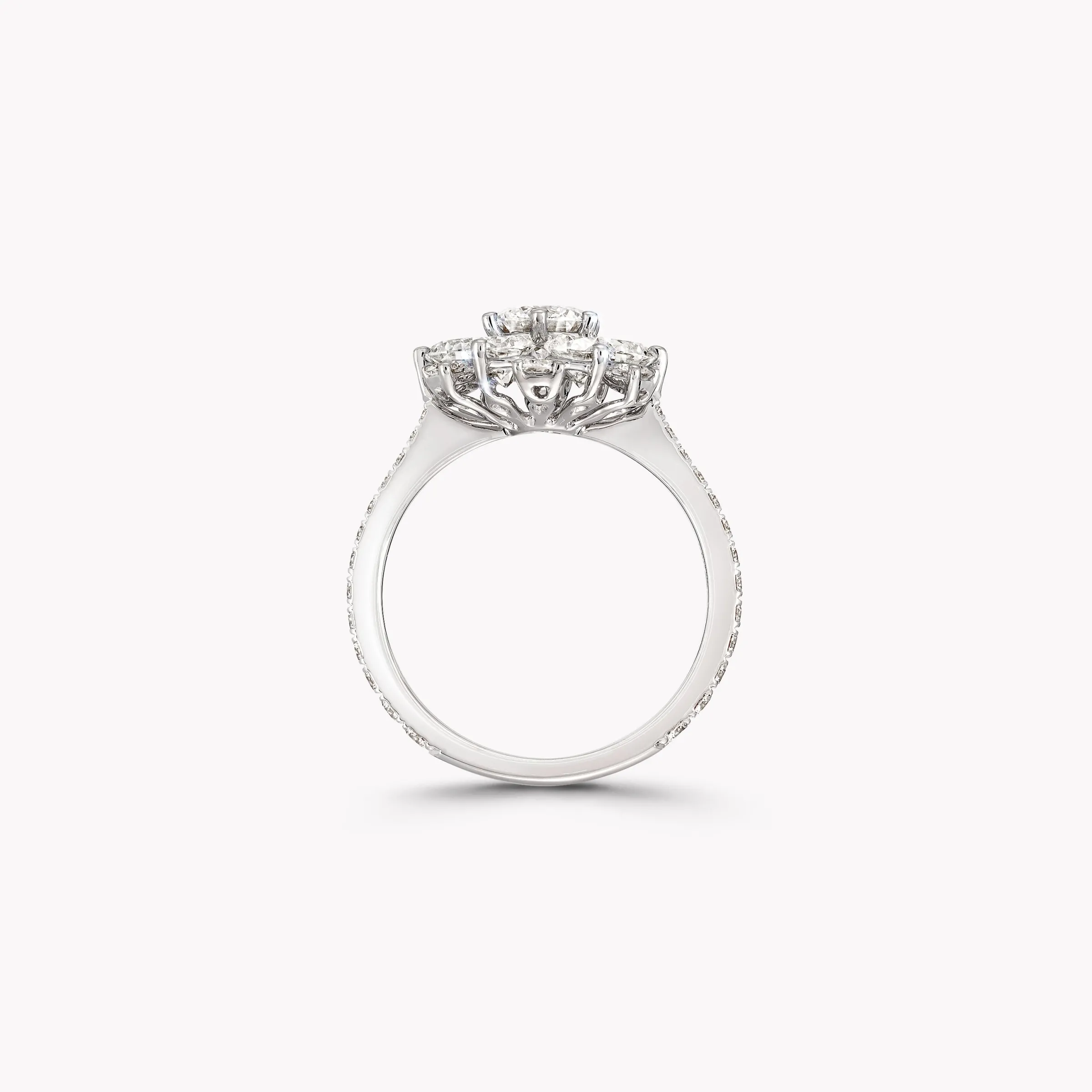 Graff Round Diamond Cluster Ring^ White Diamond|Classic Graff