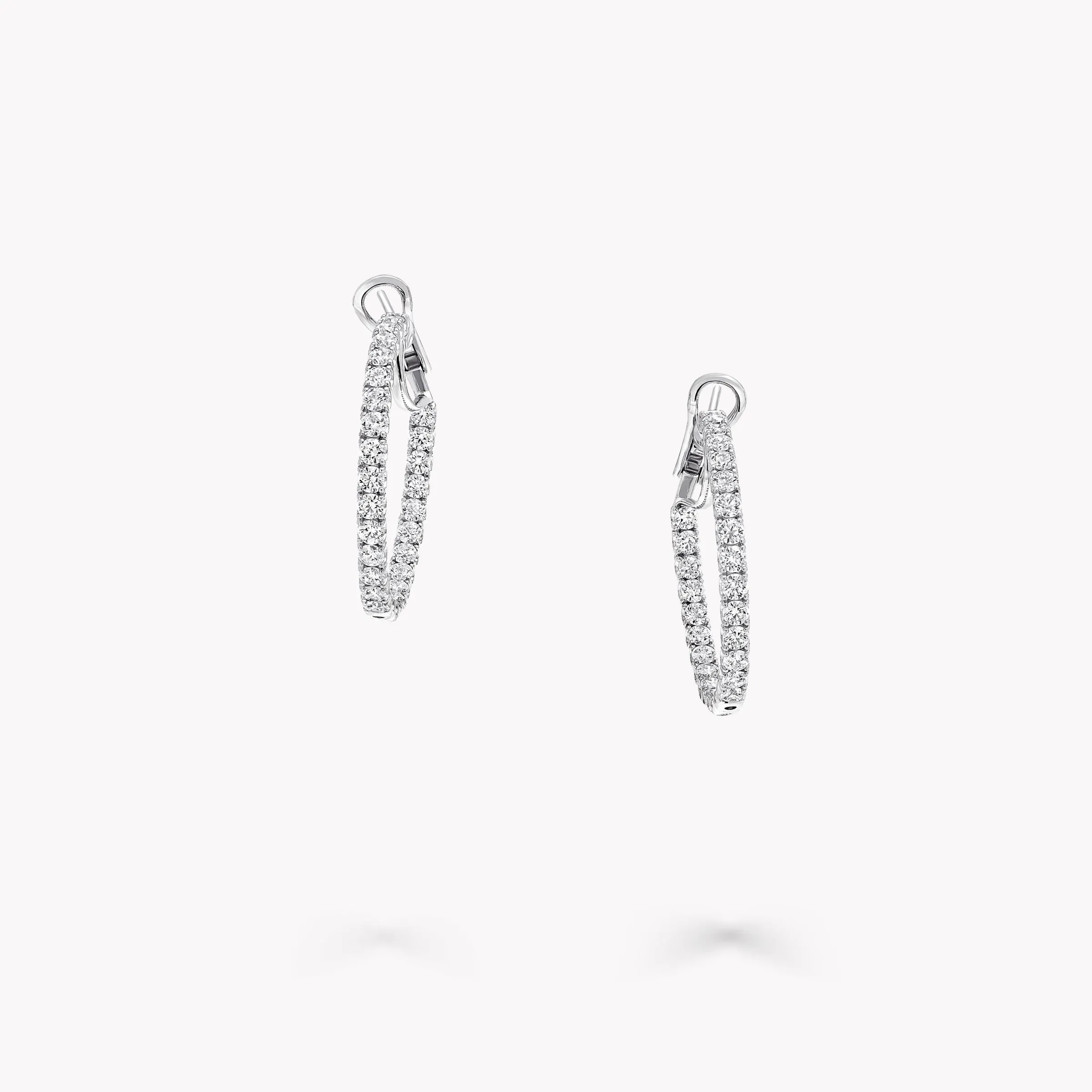 Graff Round Diamond Hoop Earrings^ White Diamond|Classic Graff