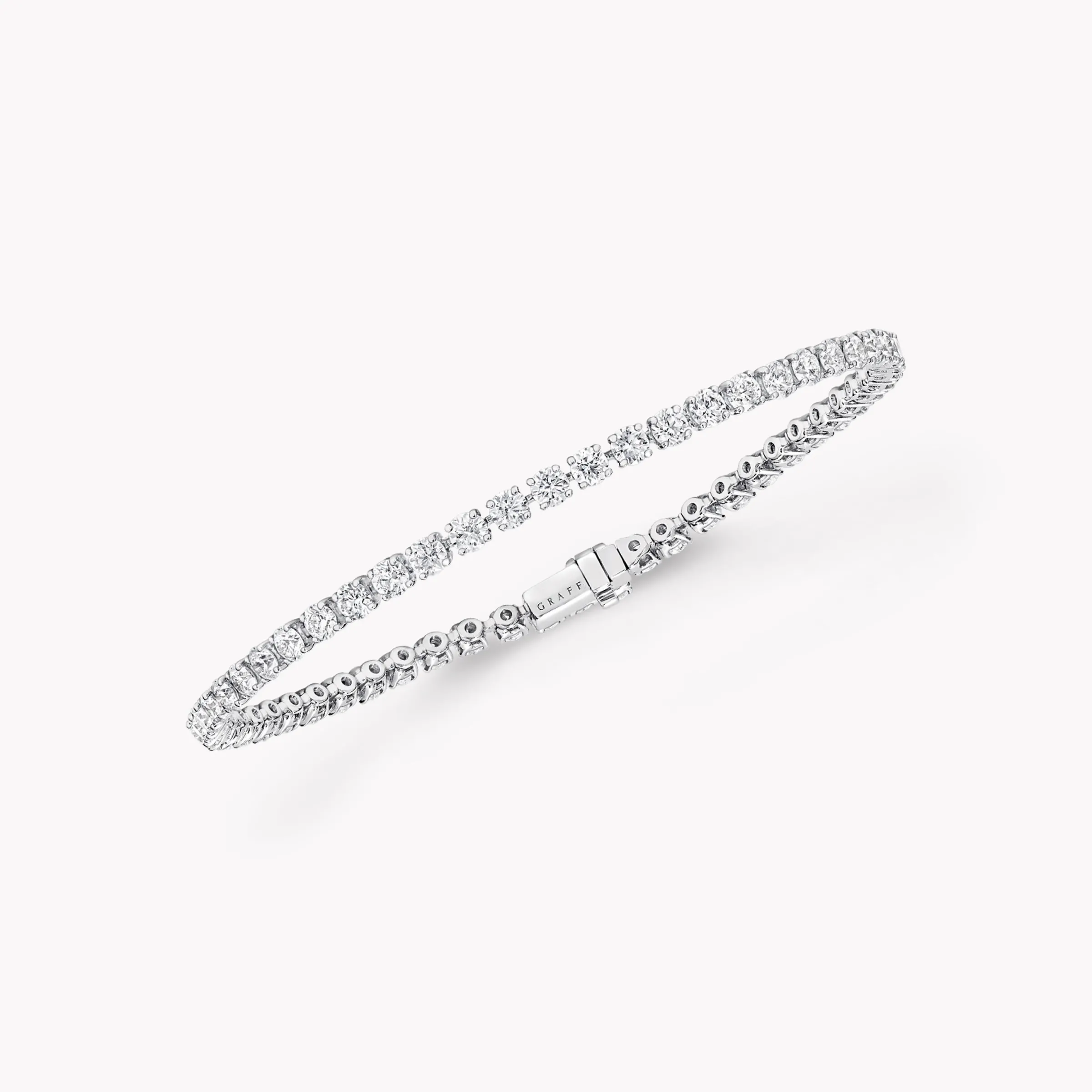 Graff Round Diamond Slim Bracelet^ Bridal Jewelry|White Gold