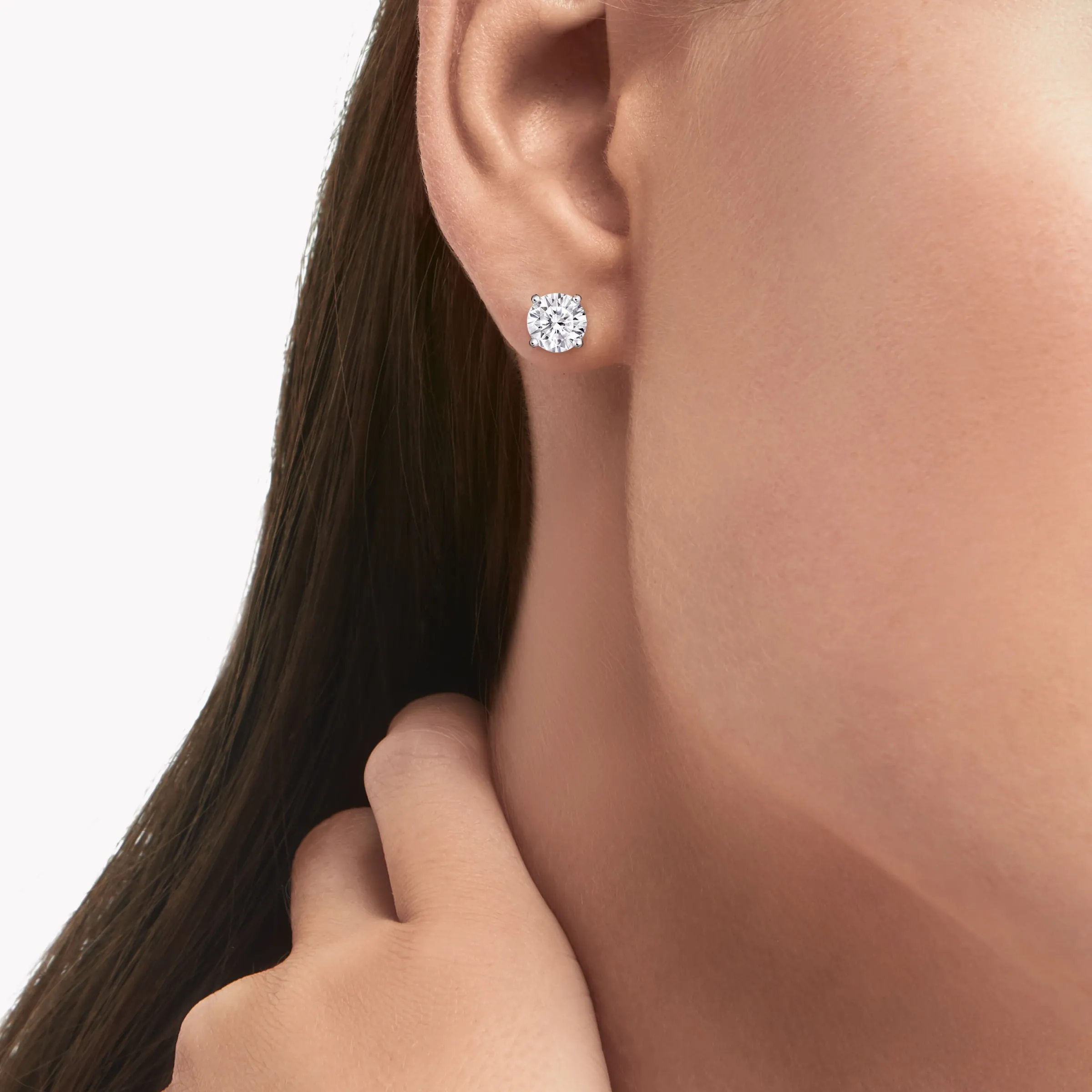 Graff Round Diamond Stud Earrings^ Bridal Jewelry|Platinum