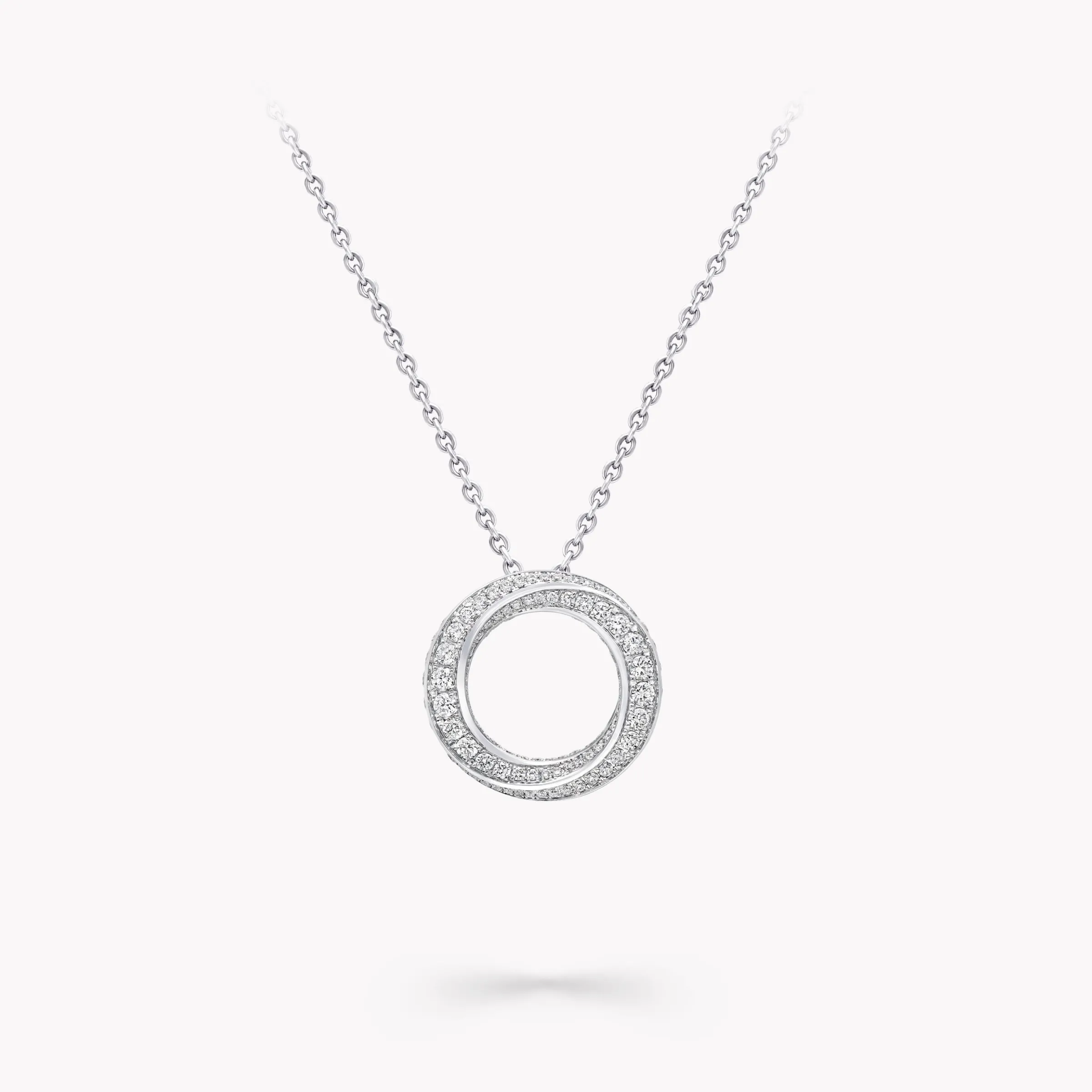Graff Spiral Pavé Diamond Pendant^ Bridal Jewelry|White Gold