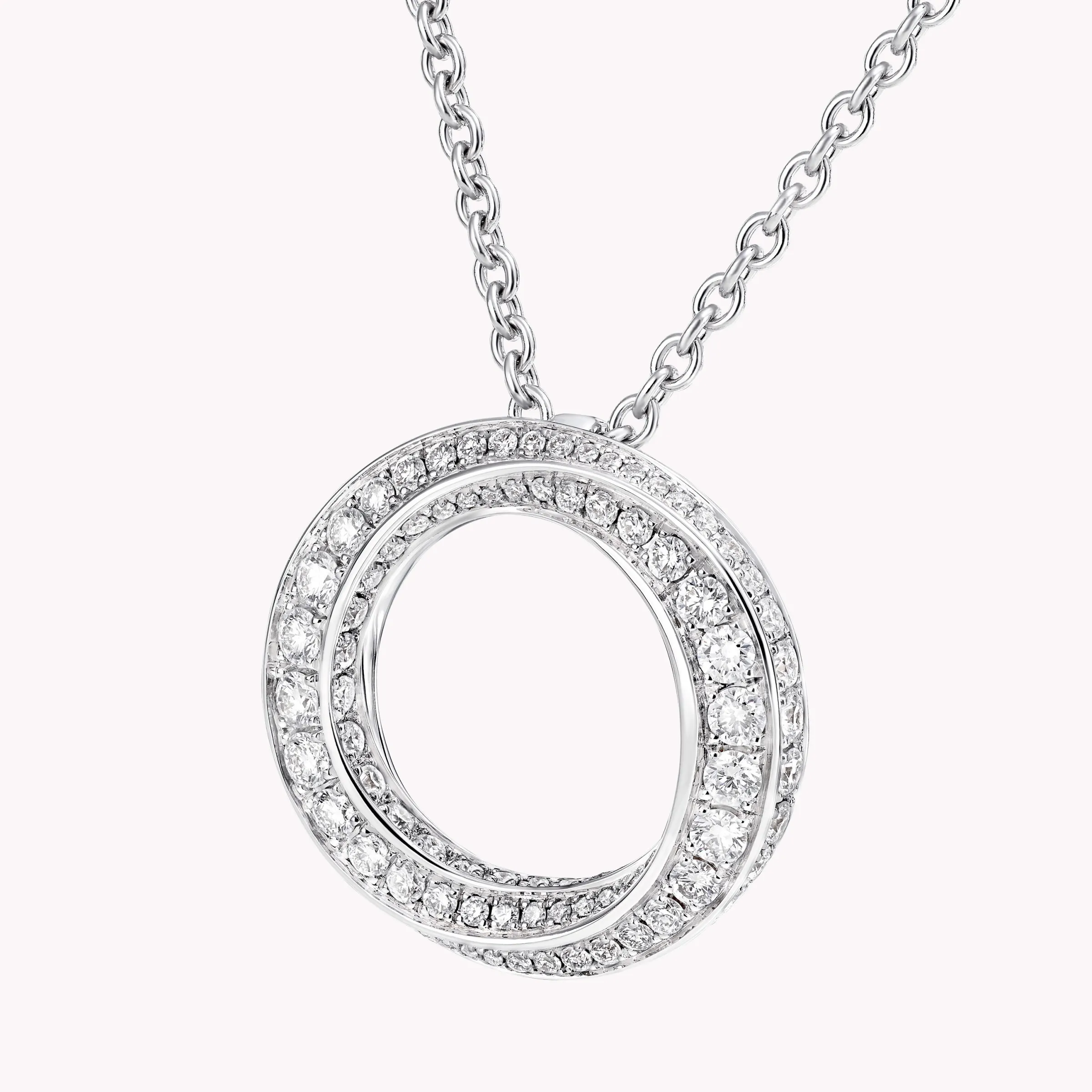 Graff Spiral Pavé Diamond Pendant^ Bridal Jewelry|White Gold