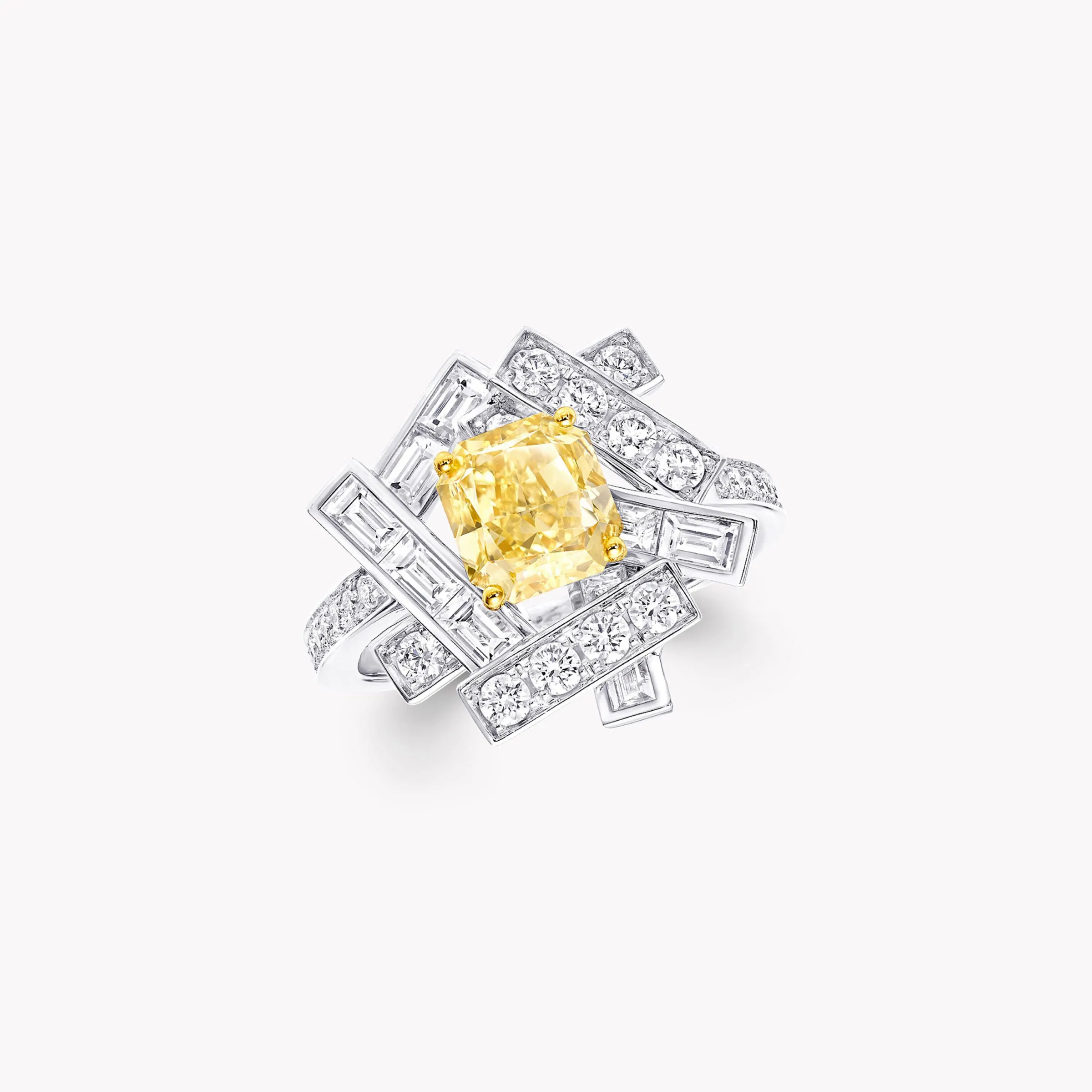 Graff Threads Yellow and White Diamond Ring^ Yellow Diamond|Threads