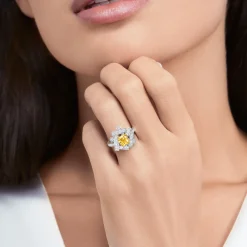 Graff Threads Yellow and White Diamond Ring^ Yellow Diamond|Threads
