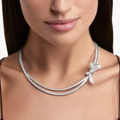 Graff Tilda’s Bow Diamond Necklace^ White Diamond|Bridal Jewelry