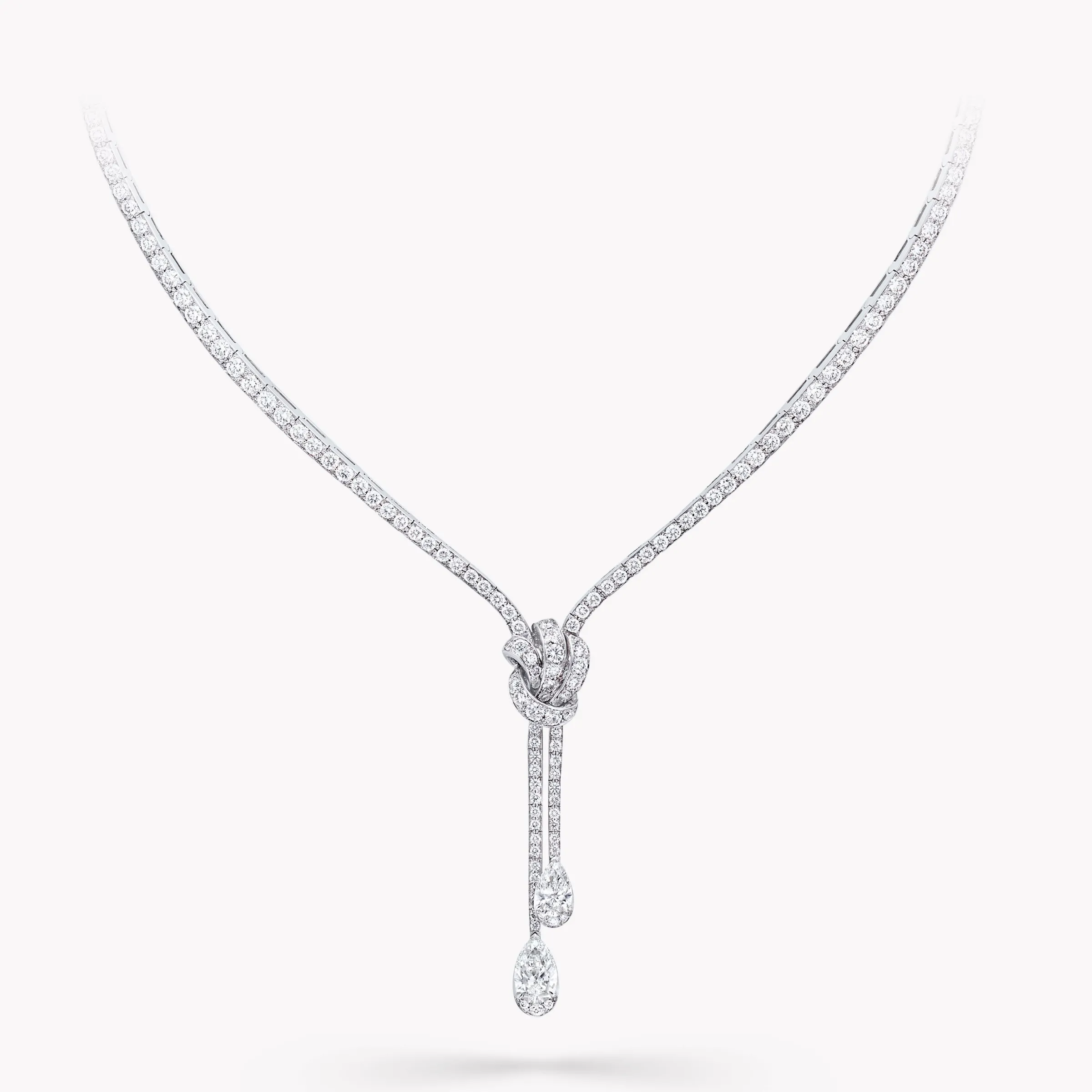 Graff Tilda’s Bow Double Pavé Diamond Drop Necklace^ Bridal Jewelry|White Diamond