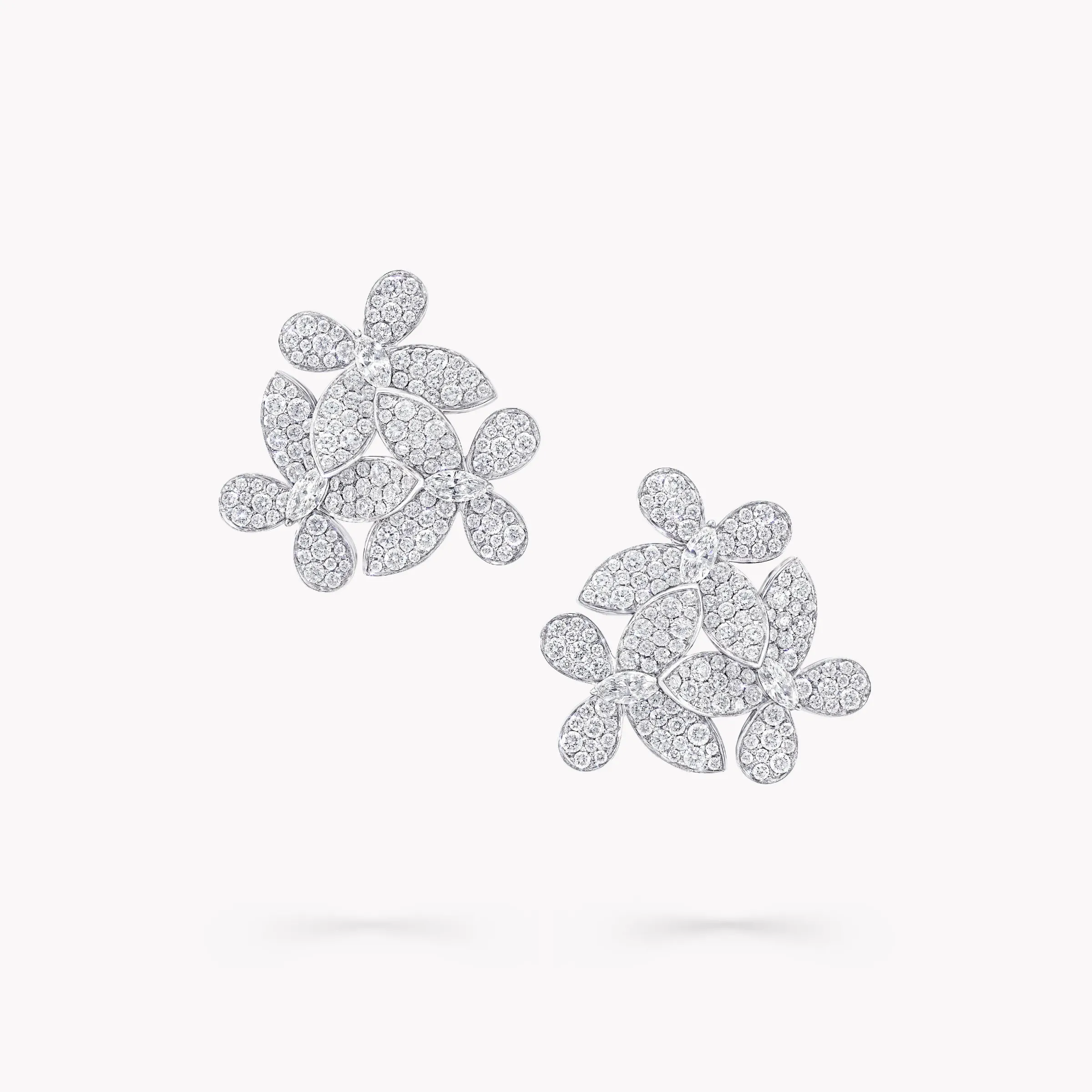 Graff Triple Pavé Butterfly Diamond Earrings^ Bridal Jewelry|Butterfly