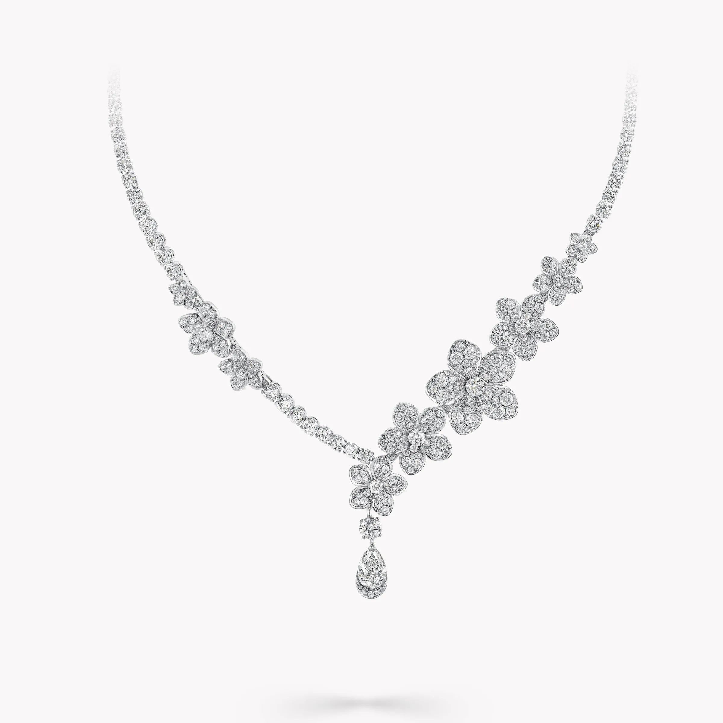 Graff Wild Flower Diamond Drop Necklace^ Bridal Jewelry|White Diamond