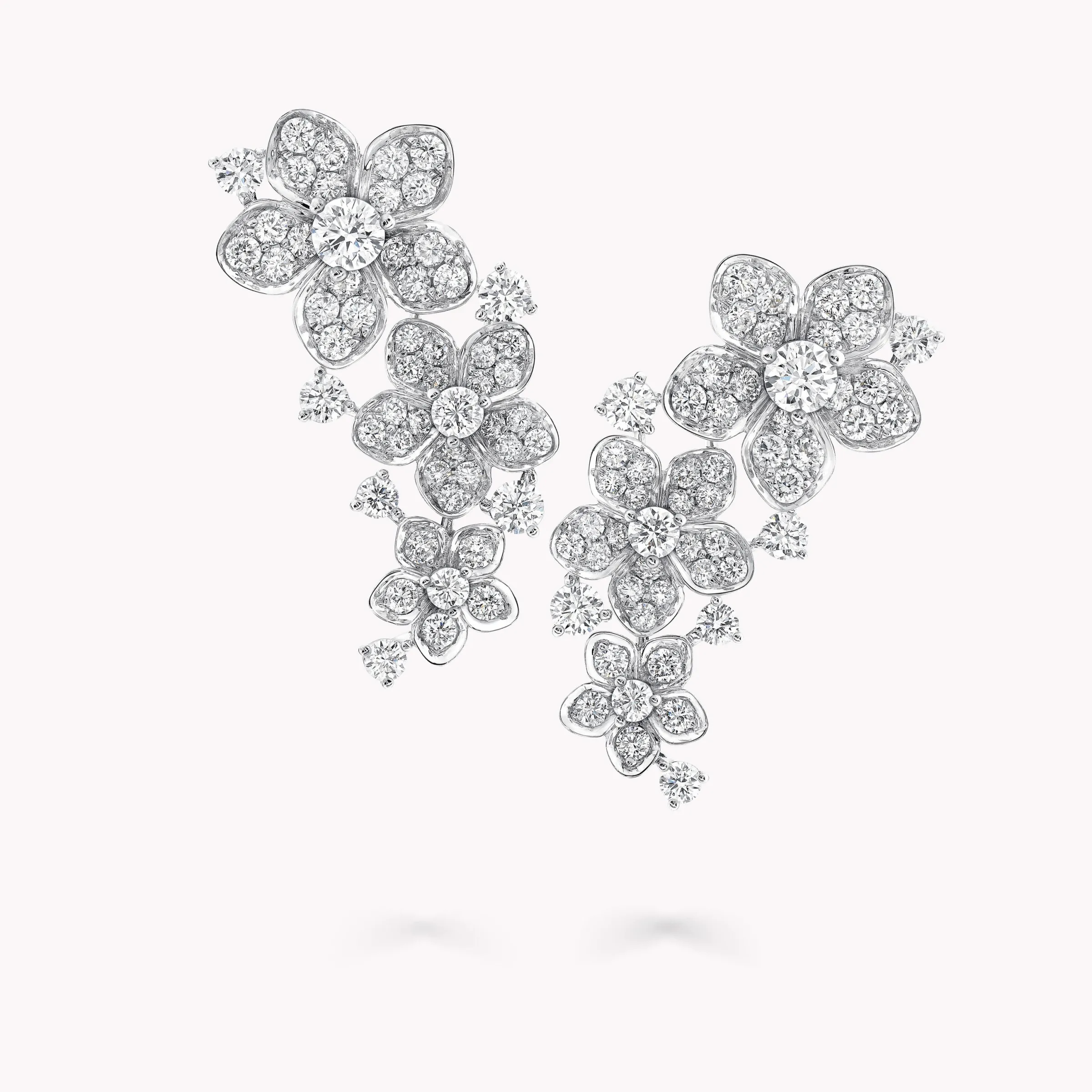 Graff Wild Flower Diamond Ear Climber Earrings^ Bridal Jewelry|White Gold