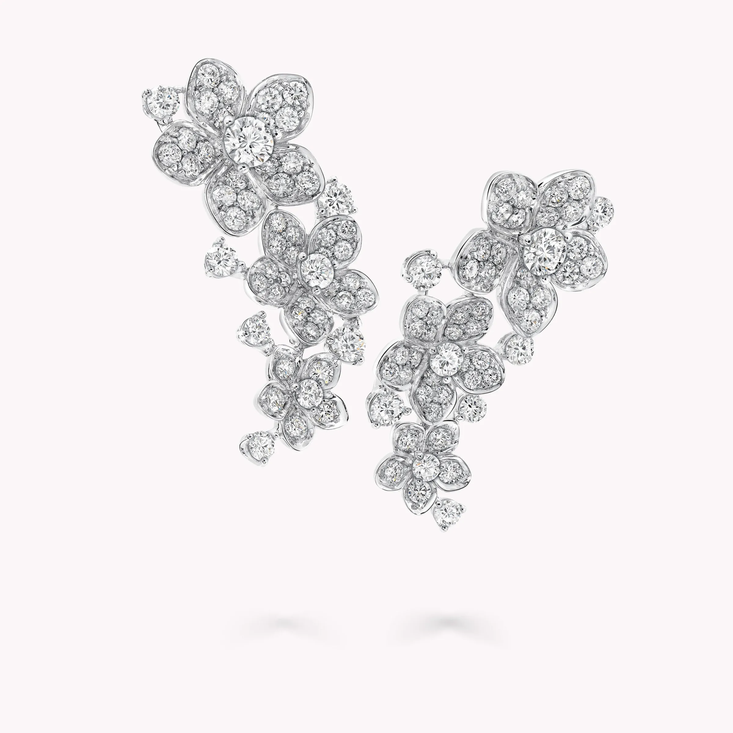 Graff Wild Flower Diamond Ear Climber Earrings^ Bridal Jewelry|White Gold