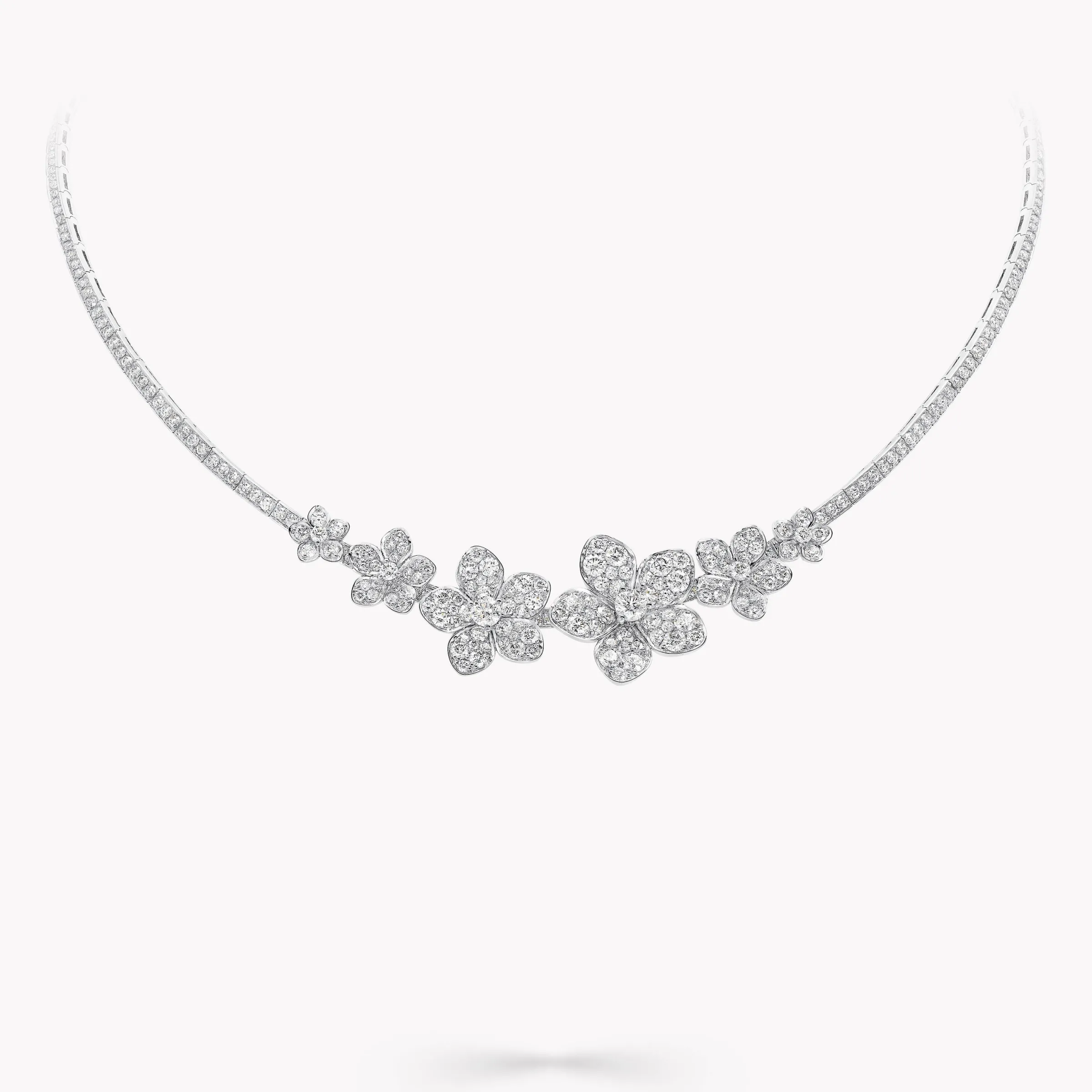 Graff Wild Flower Diamond Necklace^ White Gold|White Diamond