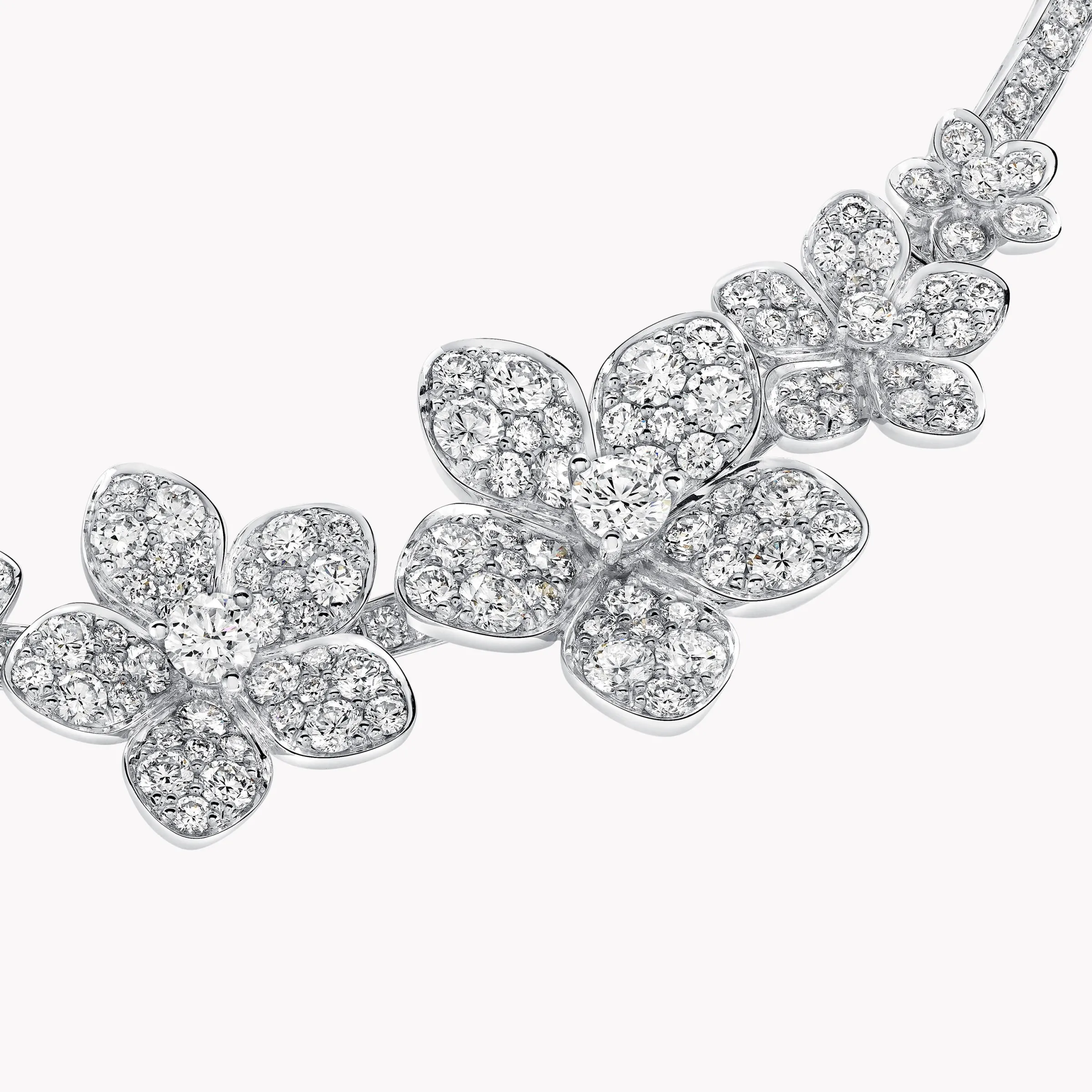 Graff Wild Flower Diamond Necklace^ White Gold|White Diamond
