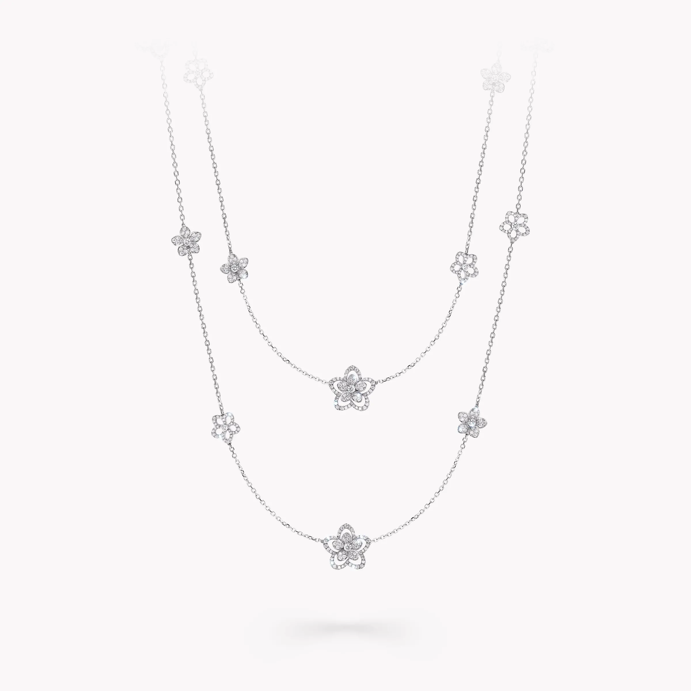 Graff Wild Flower Diamond Sautoir Necklace^ White Gold|Wild Flower