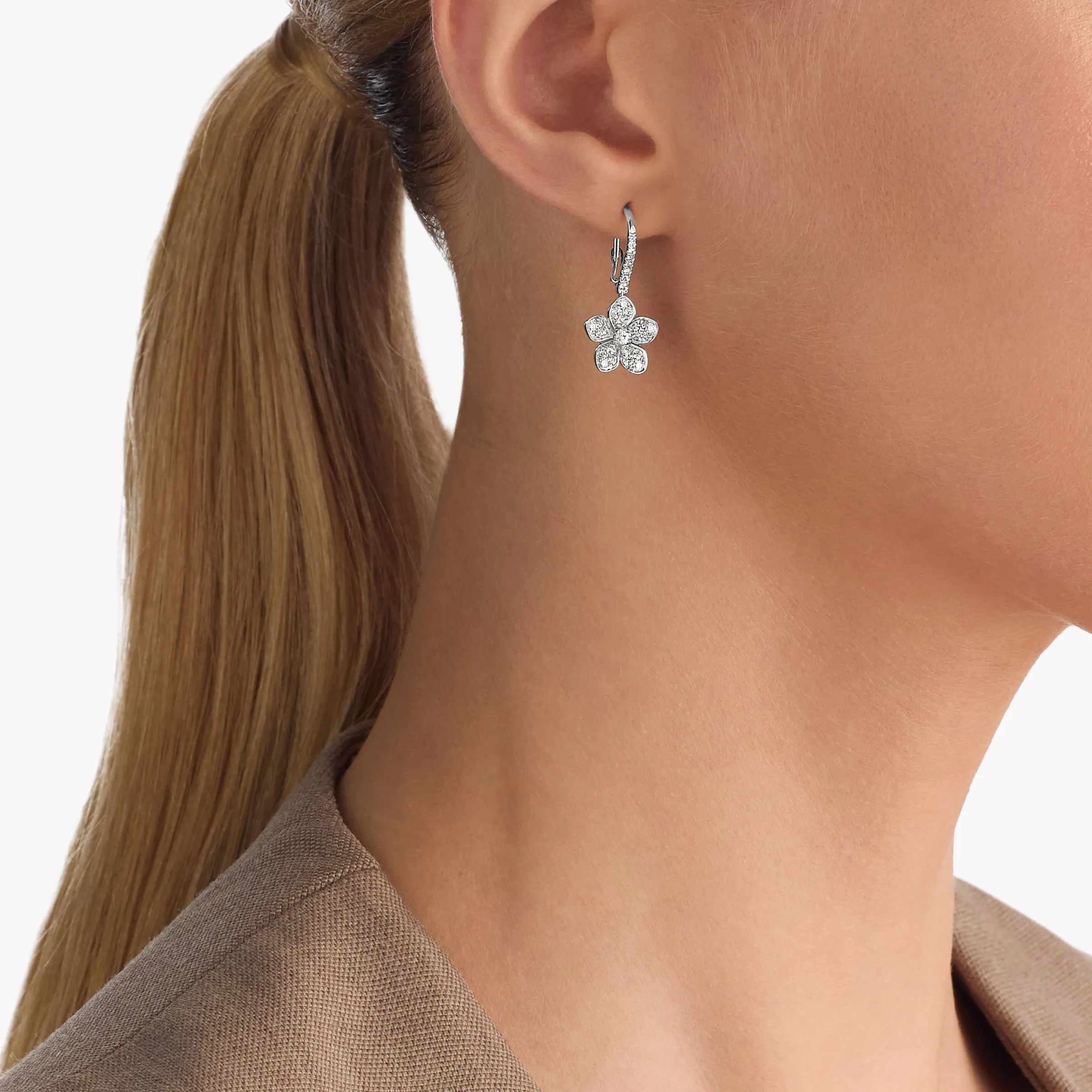 Graff Wild Flower Pavé Diamond Earrings^ Wild Flower|Earrings